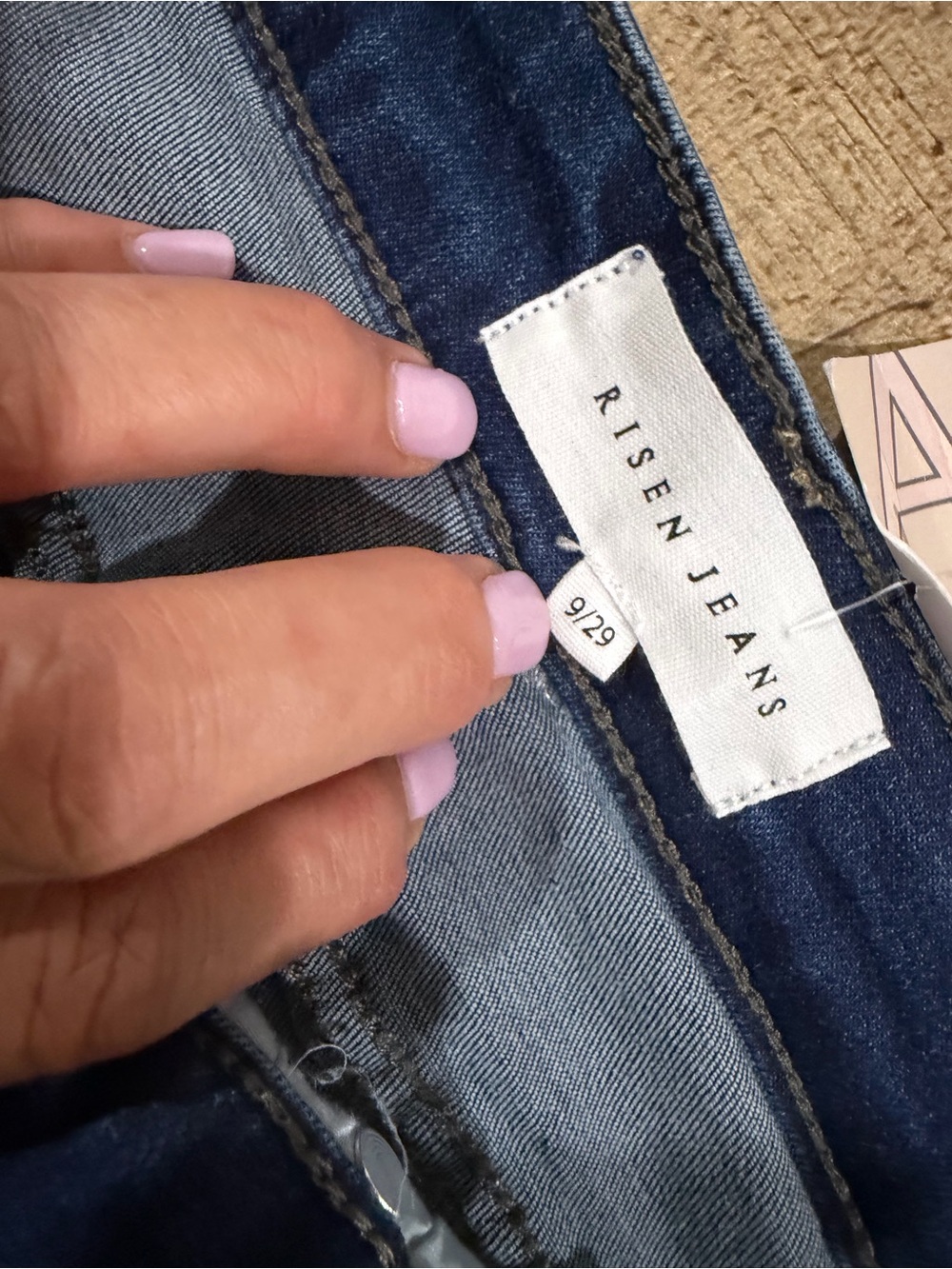 New With Tags Risen Dark Blue Wide-Leg Flare Jeans Size 9 - Picture 5 of 6